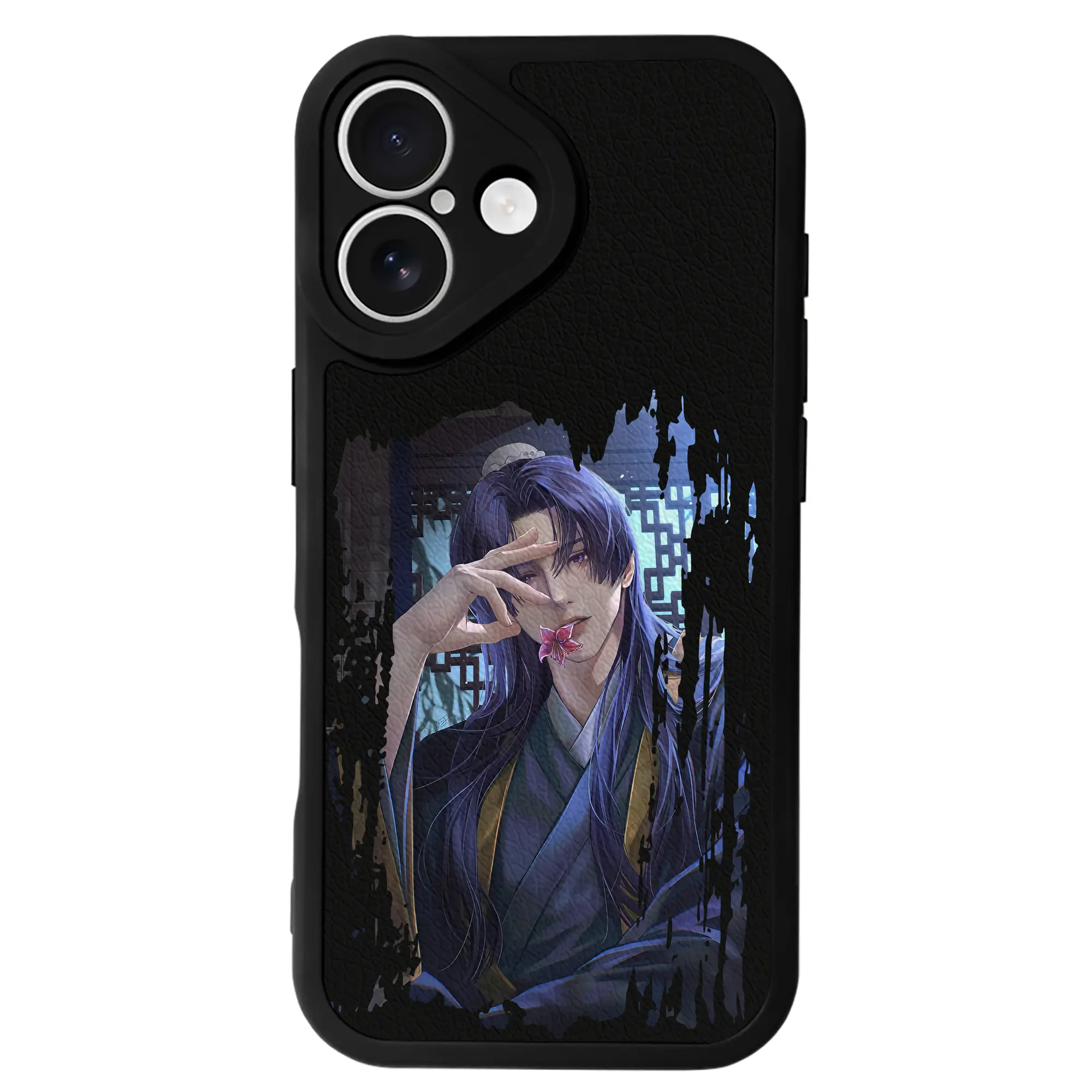 薬屋のひとりごと グッズ,壬氏 - IPhone 16シリーズ対応 ・ シリコンスマホケース ・ レザー調 ・ 高精度フィット ・ 耐衝撃 ・ ワイヤレス充電対応 ・ 精密カット